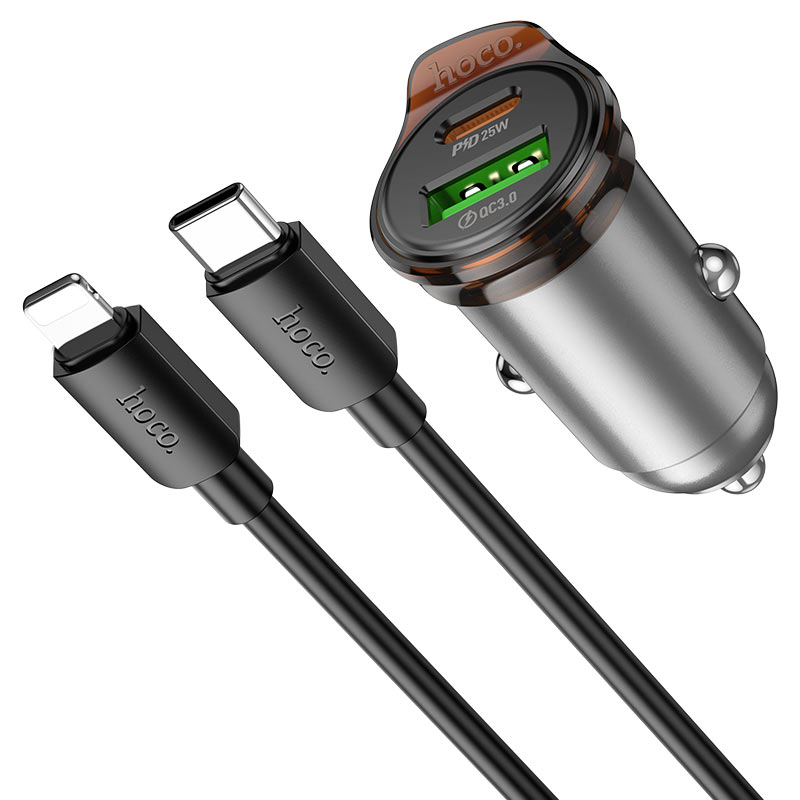 Car Charger HOCO NZ16A with Lighting Cable , 43W