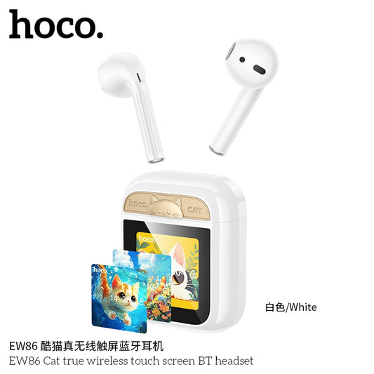 EW86 Cat true wireless touch screen BT headset