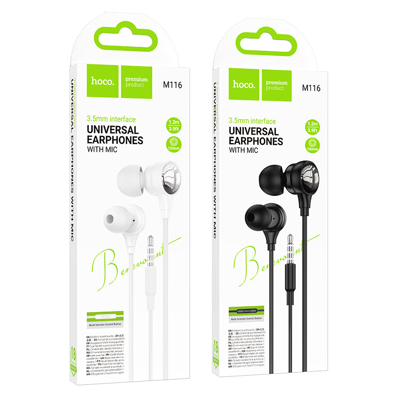 M116 Benevolent universal earphones with microphone