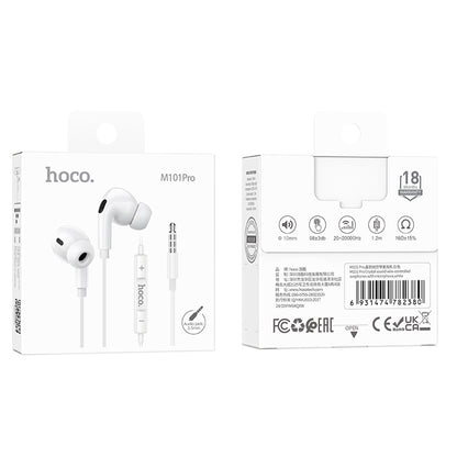 M101 Pro Crystal sound wire-controlled earphones with microphone