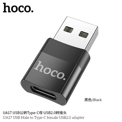 UA17 USB Male to Type-C female USB2.0 adapter