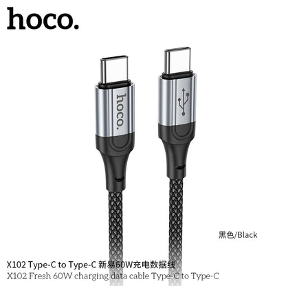 X102 Fresh 60W charging data cable Type-C to Type-C
