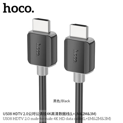 US08 HDTV 2.0 male-to-male 4K HD data cable(L=2M)