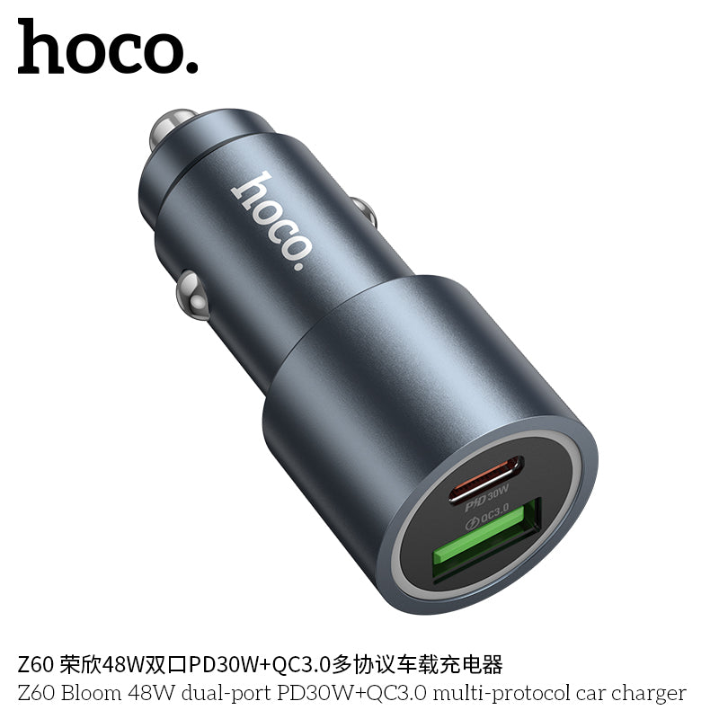 Z60 Bloom 48W dual-port PD30W+QC3.0 multi-protocol car charger