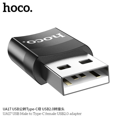 UA17 USB Male to Type-C female USB2.0 adapter