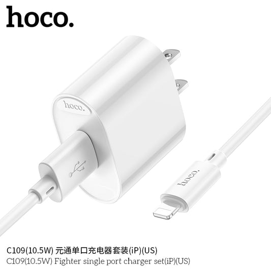 C109(10.5W) Fighter single port charger set(iP)(US)