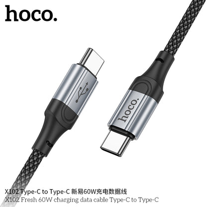 X102 Fresh 60W charging data cable Type-C to Type-C