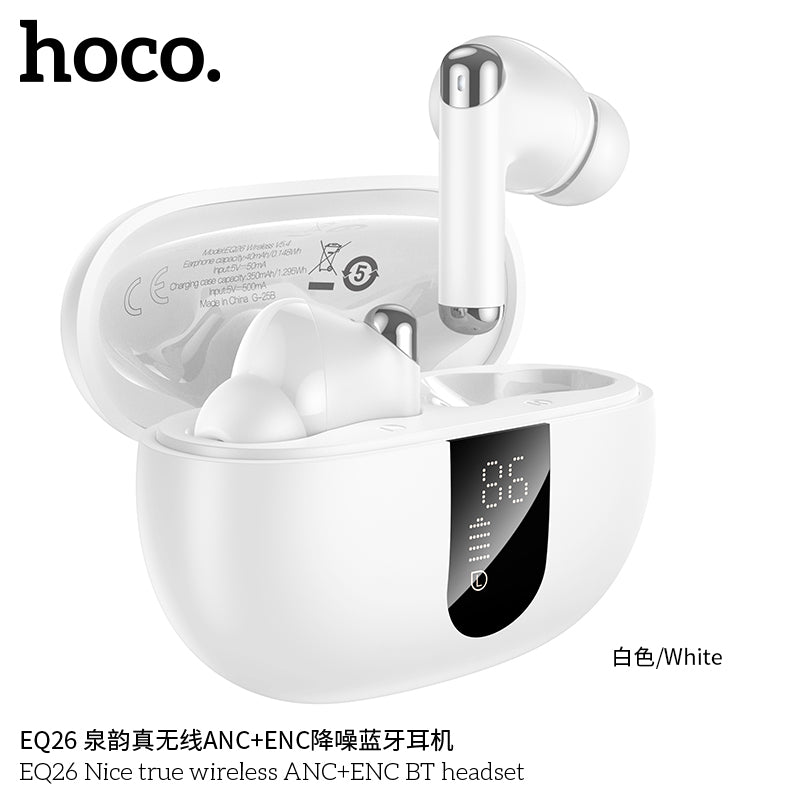 EQ26 Nice true wireless ANC+ENC BT headset