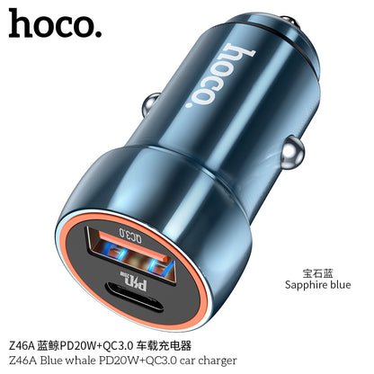 Z46A Blue whale PD20W+QC3.0 car charger