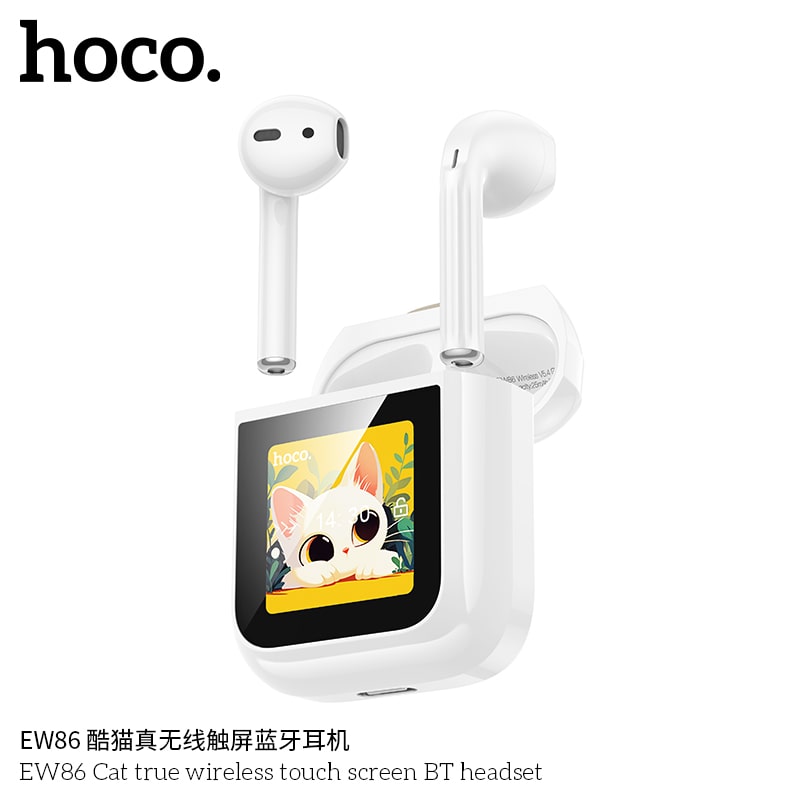 EW86 Cat true wireless touch screen BT headset