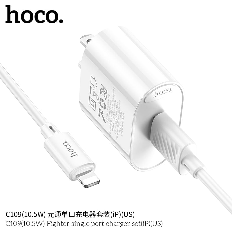 C109(10.5W) Fighter single port charger set(iP)(US)
