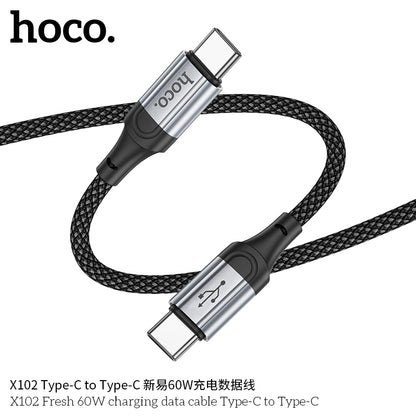 X102 Fresh 60W charging data cable Type-C to Type-C