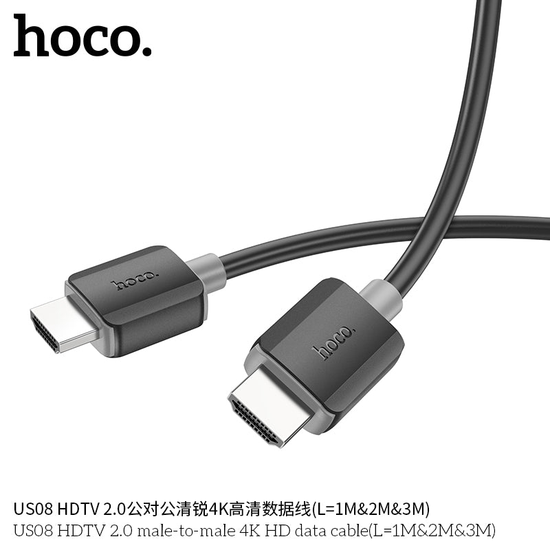 US08 HDTV 2.0 male-to-male 4K HD data cable(L=2M)