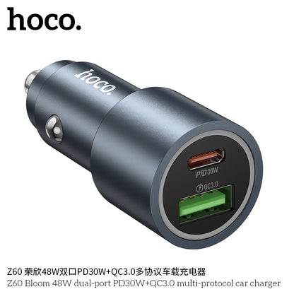 Z60 Bloom 48W dual-port PD30W+QC3.0 multi-protocol car charger