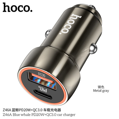 Z46A Blue whale PD20W+QC3.0 car charger