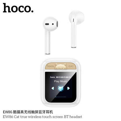 EW86 Cat true wireless touch screen BT headset