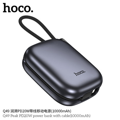 Q49 Peak PD20W power bank with cable(10000mAh) 「Non-restrictive」