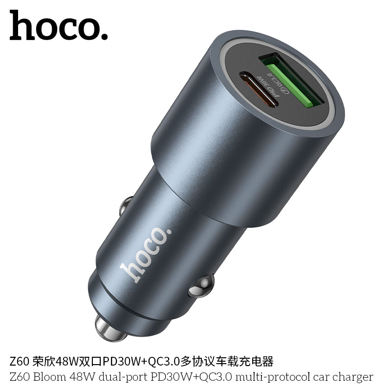 Z60 Bloom 48W dual-port PD30W+QC3.0 multi-protocol car charger