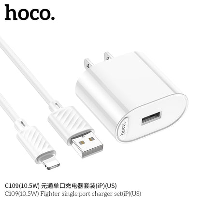 C109(10.5W) Fighter single port charger set(iP)(US)