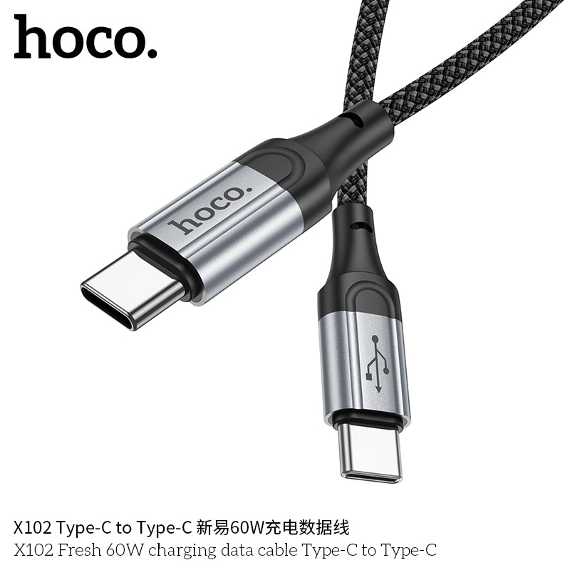 X102 Fresh 60W charging data cable Type-C to Type-C