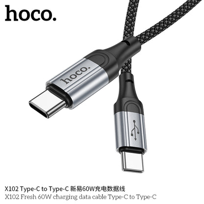 X102 Fresh 60W charging data cable Type-C to Type-C