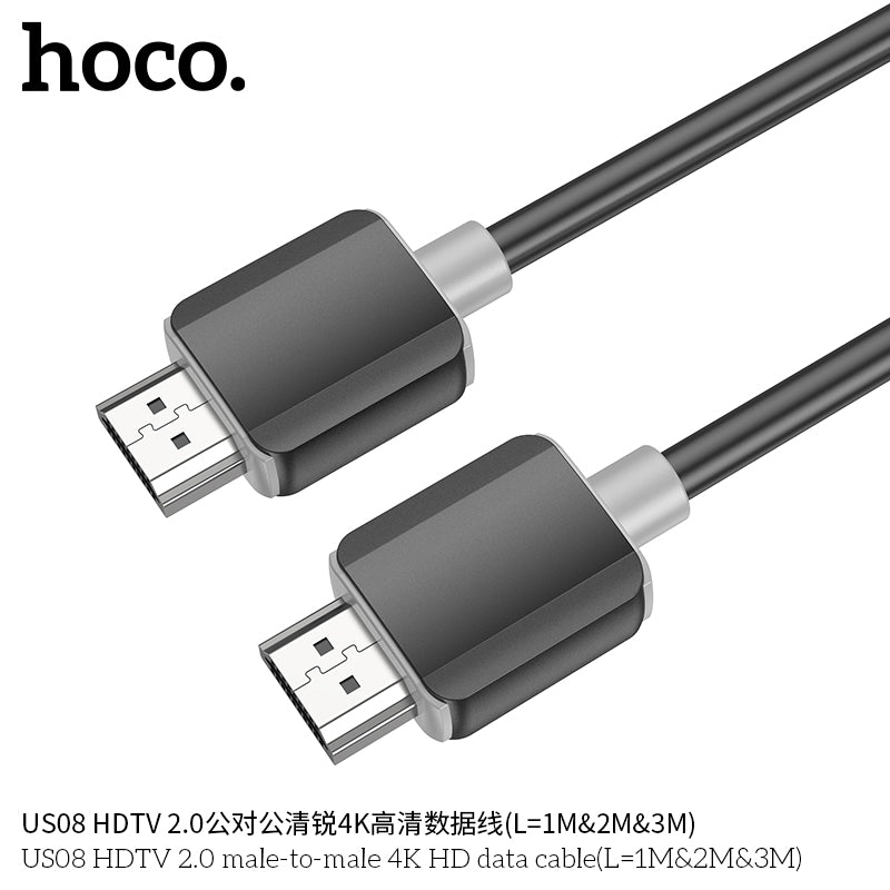 US08 HDTV 2.0 male-to-male 4K HD data cable(L=2M)