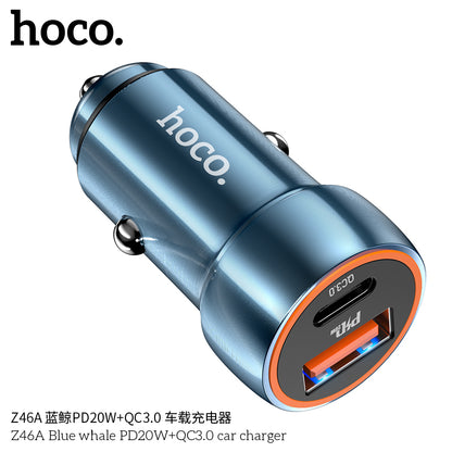 Z46A Blue whale PD20W+QC3.0 car charger
