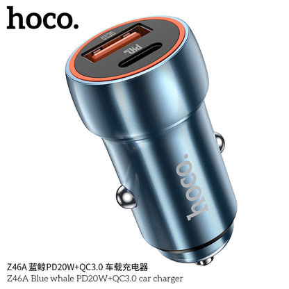 Z46A Blue whale PD20W+QC3.0 car charger