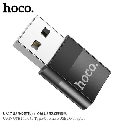 UA17 USB Male to Type-C female USB2.0 adapter