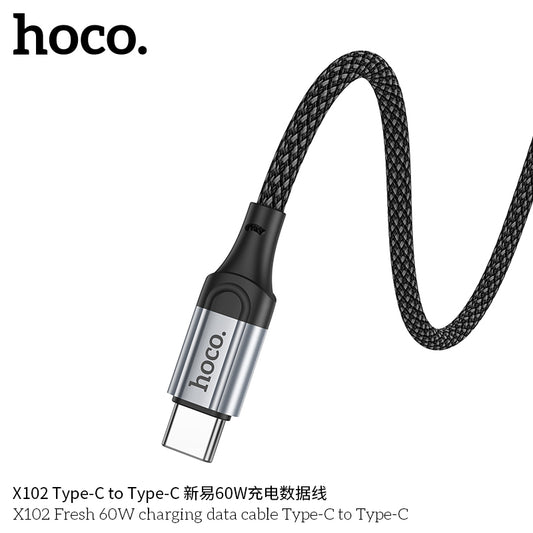 X102 Fresh 60W charging data cable Type-C to Type-C