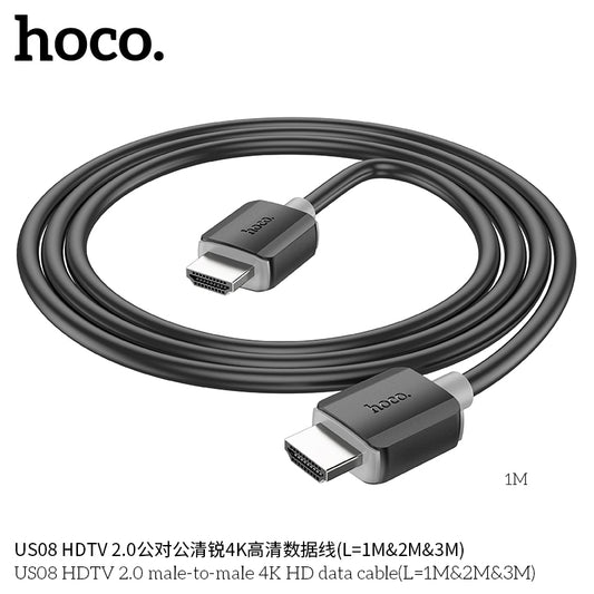 US08 HDTV 2.0 male-to-male 4K HD data cable(L=2M)