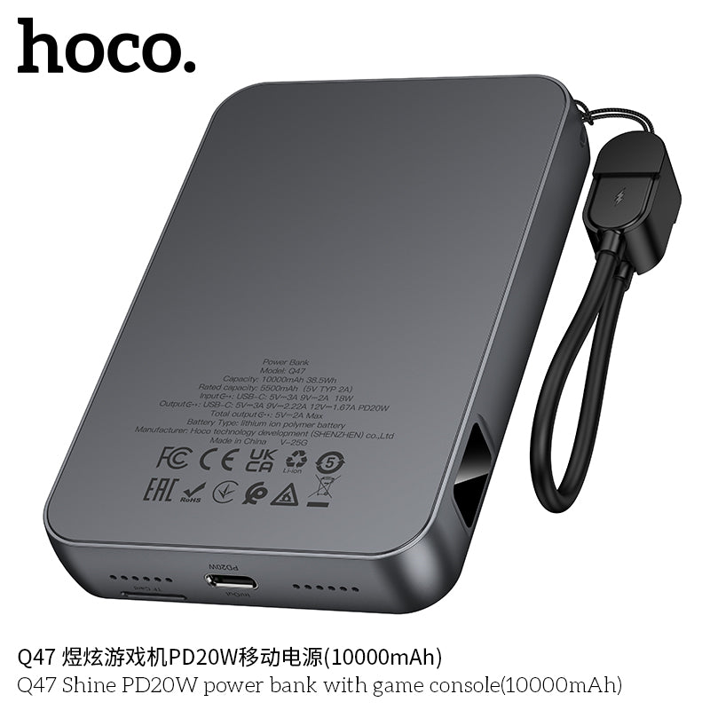 Q47 Shine PD20W power bank with game console(10000mAh)