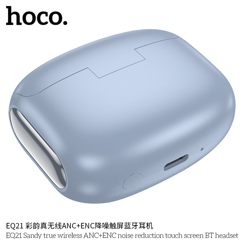 EQ21 Sandy true wireless ANC+ENC noise reduction touch screen BT headset