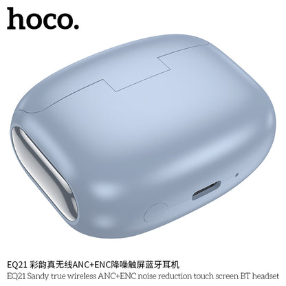 EQ21 Sandy true wireless ANC+ENC noise reduction touch screen BT headset