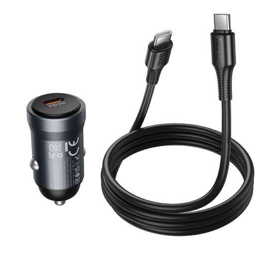 HOCO Z62A Car Charger with Type C- Type C cable