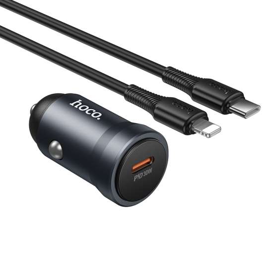 HOCO Z62A Car Charger With Type C- Lighting Cable