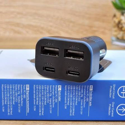 HOCO Z63 Car Charger with 4 Ports