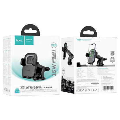 Hoco HW32 Crown push-type wireless charging car holder