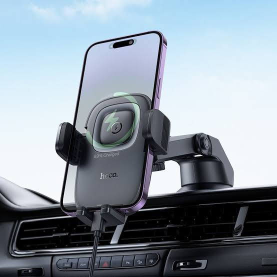 Hoco HW32 Crown push-type wireless charging car holder