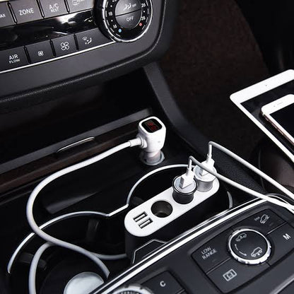 HOCO Z13 Car Charger Dual USB 3 cigarette Lighter ports